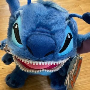 Stitch zipper mouth plush